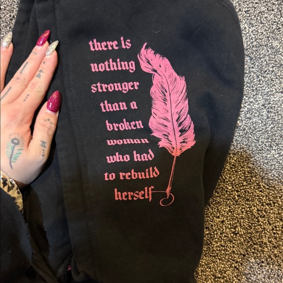 Beautiful Disaster Black and Pink Jacket - Picture 4 of 5